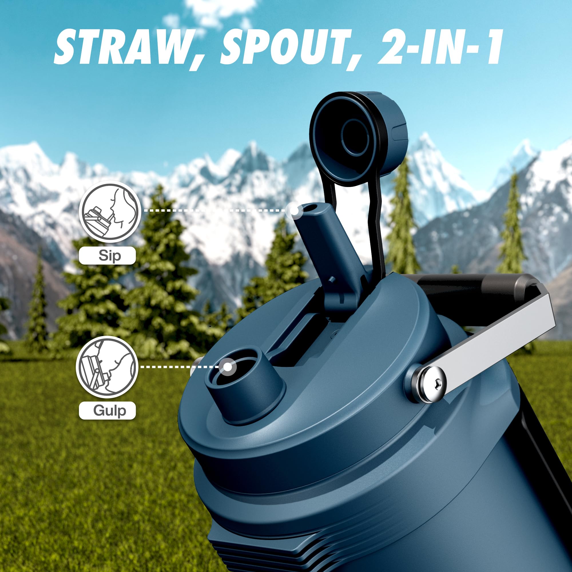 POWCAN wide-mouth opening simplifies filling and cleaning with ice