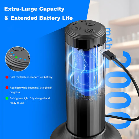 PowCube glass cup with silicone base stabilizing the mixing surface
