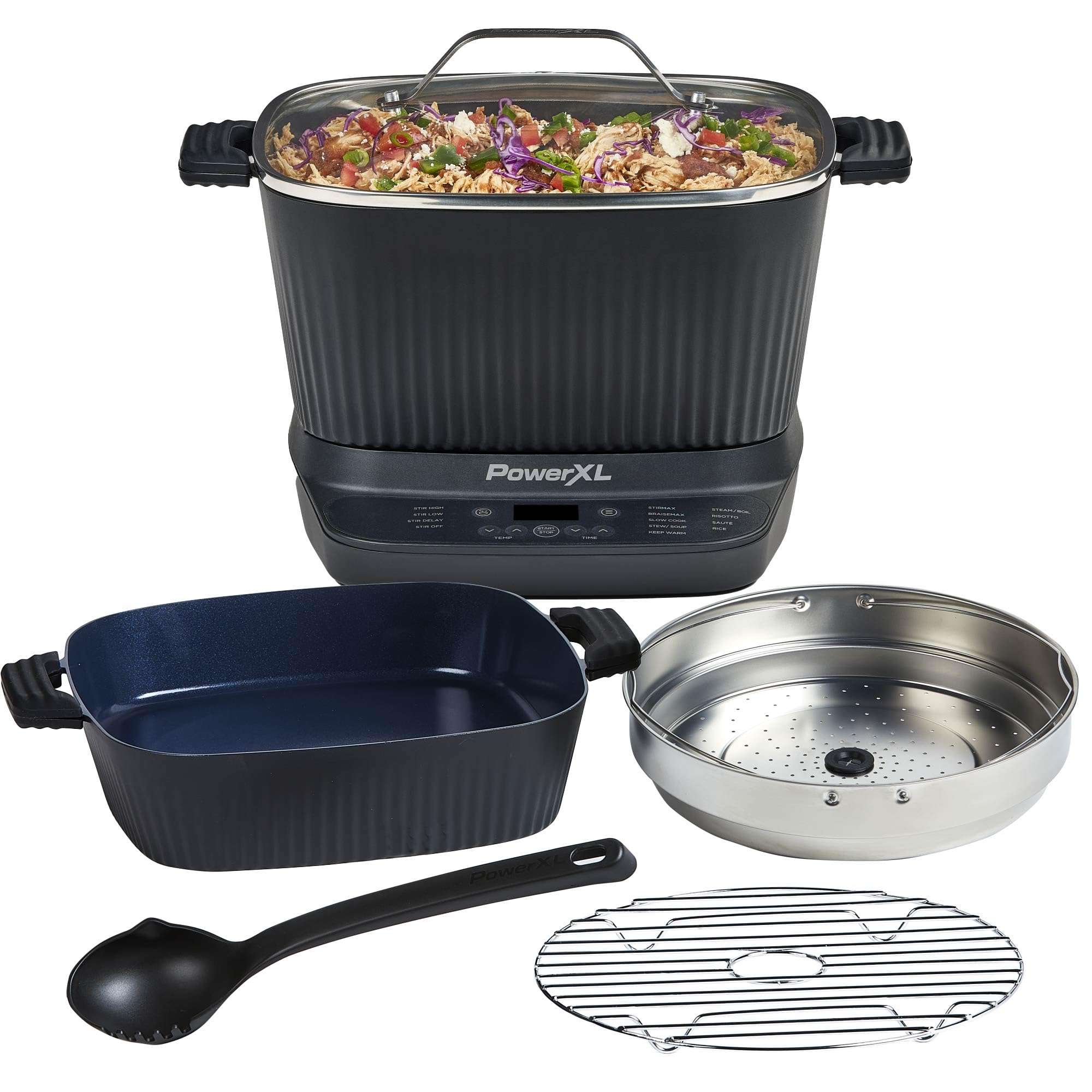 PowerXL Stirmax Deluxe paddle 360° in action for hands-free stirring.