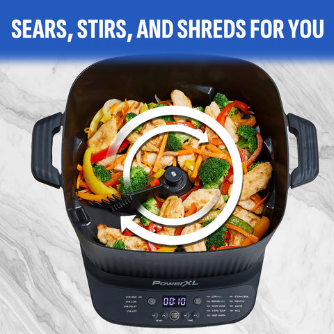 PowerXL Stirmax Deluxe 7.5qt pot ready for family meals.