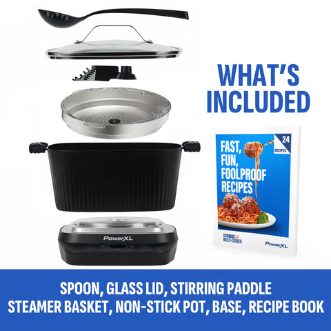 PowerXL Stirmax Plus dishwasher-safe components for quick cleanup