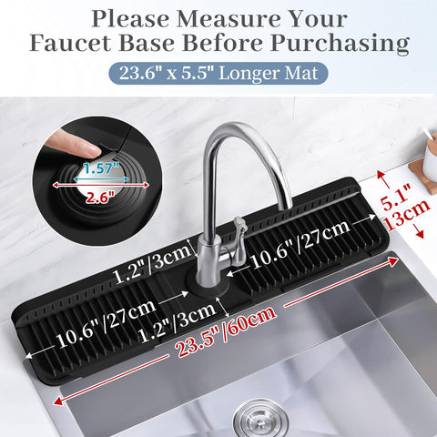 PoYang 7-degree slope design channels water away from the faucet.