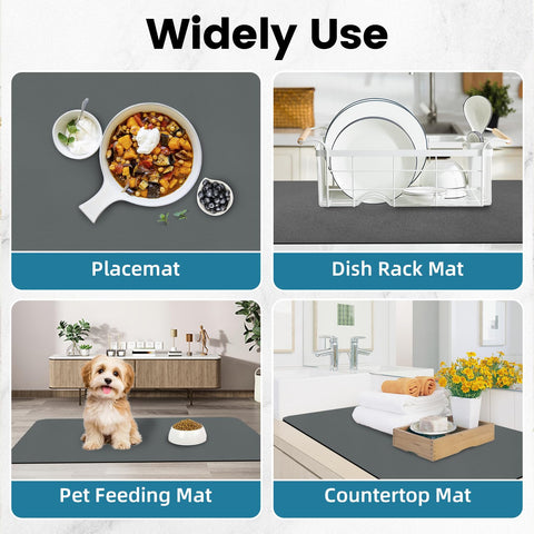 PoYang coffee mat protecting countertop while used on a kitchen counter