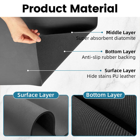 PoYang coffee mat easy cleaning with damp cloth and air drying
