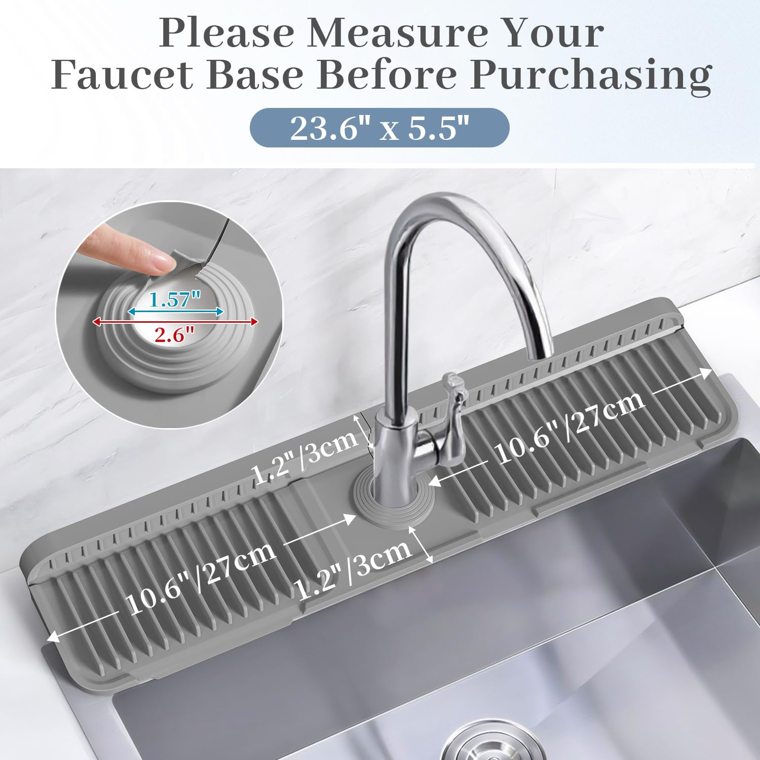 PoYang foldable sink mat with wall mount keeps countertops clear