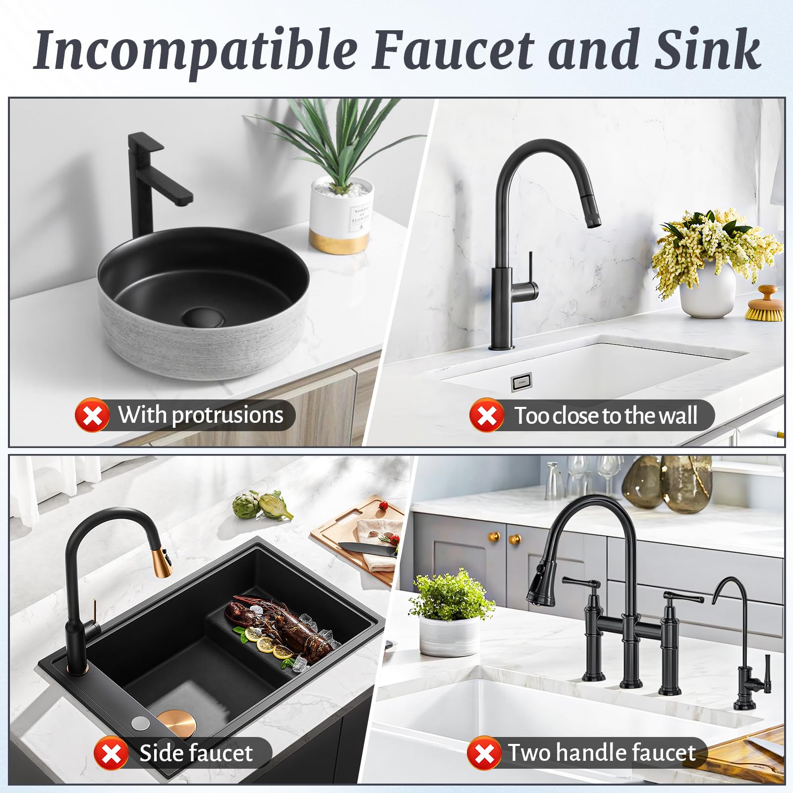 PoYang non-slip snap button keeps the mat secure behind the faucet