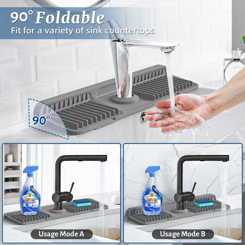 PoYang silicone splash guard with 7-degree slope channels water away from the base.