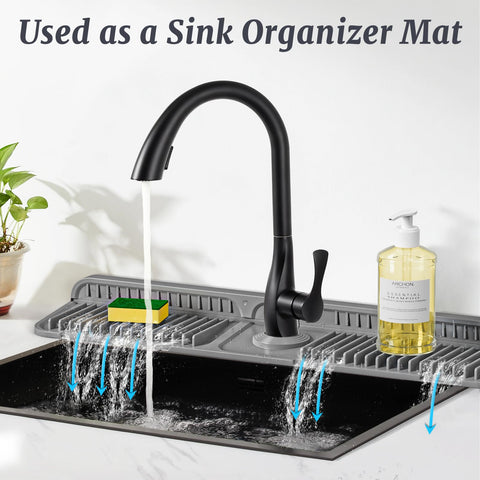 PoYang sponge and brush area helps drip into the sink