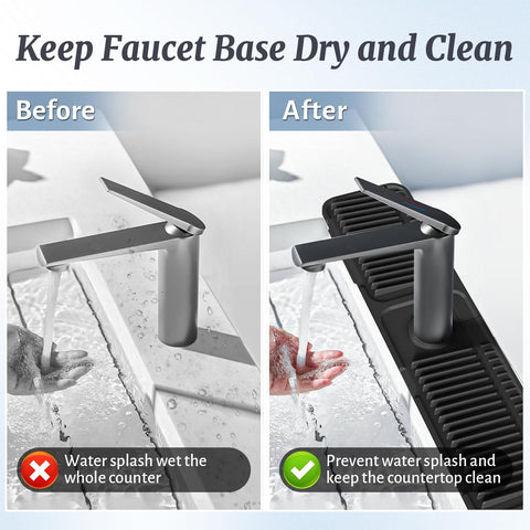 PoYang sponge holder area helps reduce countertop clutter.