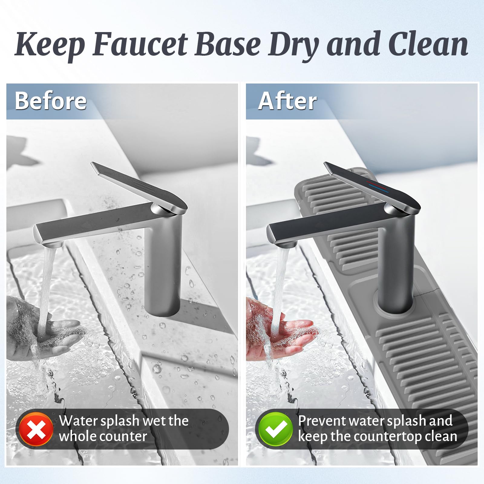 PoYang drainage design minimizes water spray around the faucet