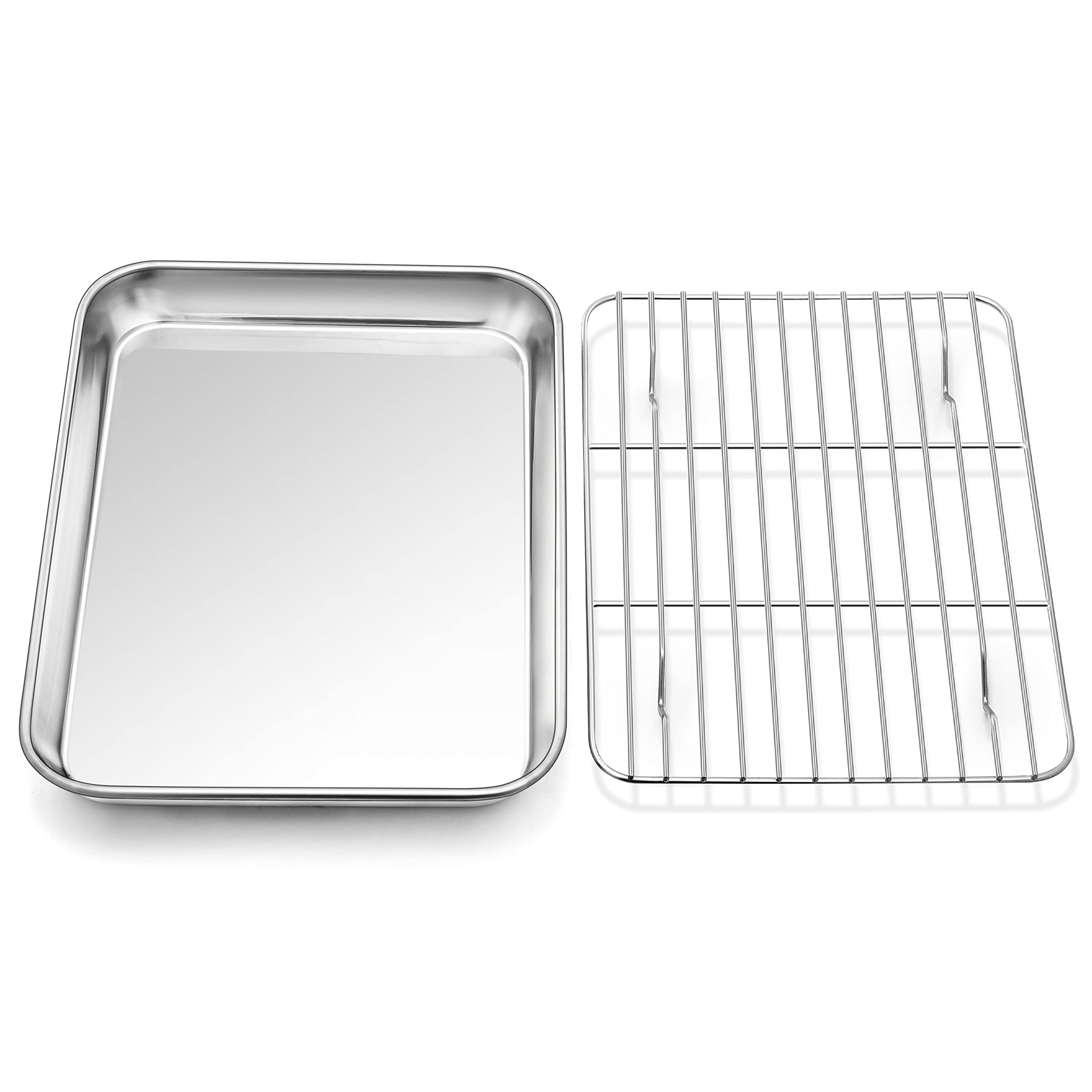 P&P CHEF 10.4-inch baking sheet pan with rack for even roasting.