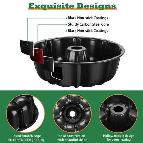 P&P CHEF 10-cup capacity pan bakes large pound cakes for gatherings.