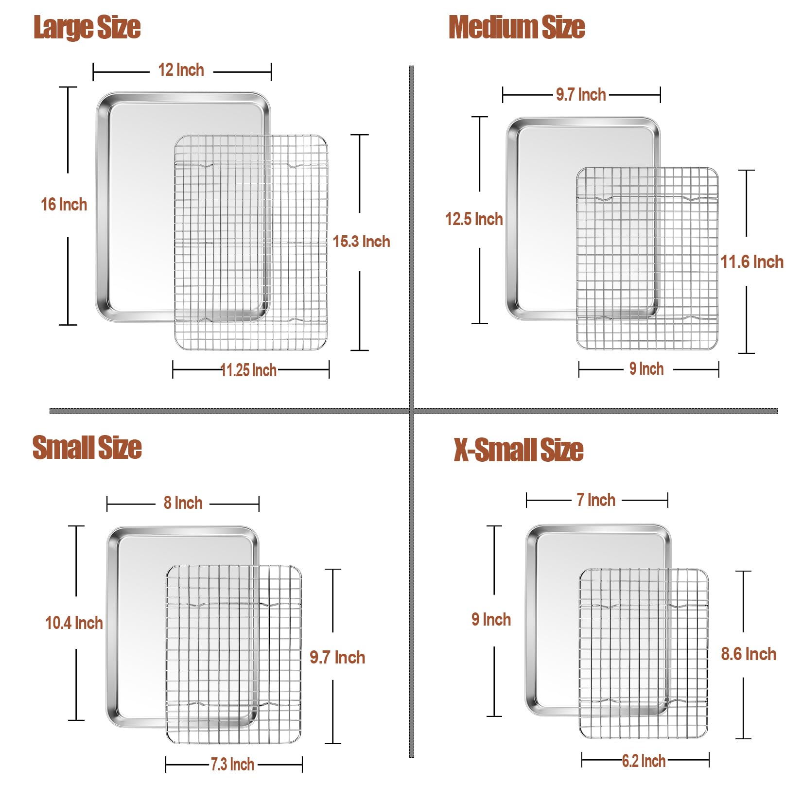 P&P CHEF 12.5x9.7 inch pan suitable for cookies and sheet meals