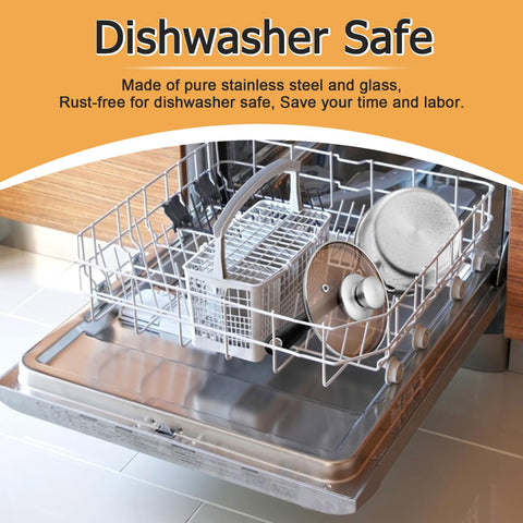 P&P CHEF inner mirror finish cleans easily and resists sticking.