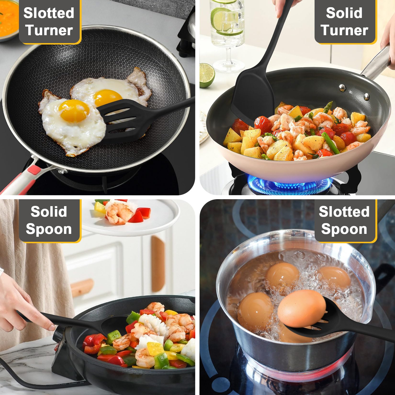 P&P CHEF slotted spoon for draining soups and stews