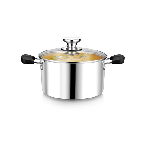 P&P CHEF 4qt stock pot with lid for easy soups and pasta