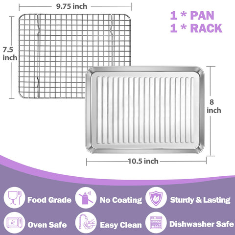P&P CHEF stainless steel pan with mirror finish close-up for easy cleanup