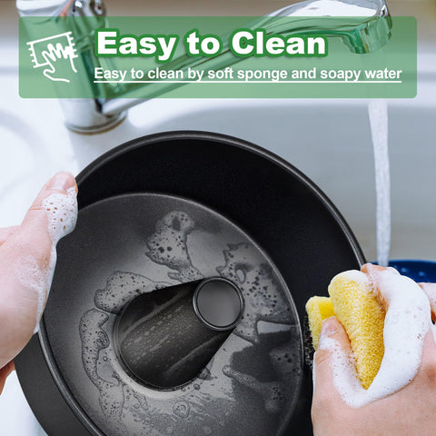 P&P CHEF black finish angel cake pan suits modern kitchens and heavy batters.