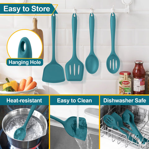 PP CHEF blue kitchen utensils brighten and organize the prep space