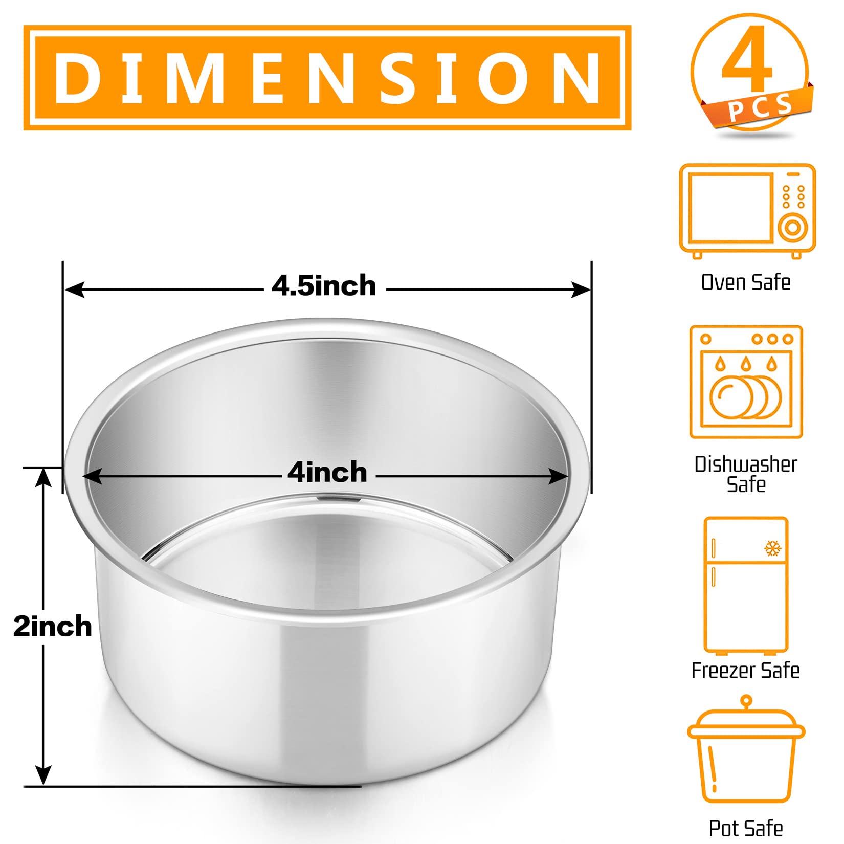 P&P CHEF leakproof 4-inch pan edge enables clean bakes
