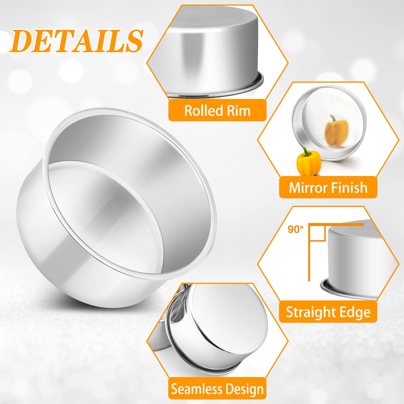 P&P CHEF round pan shows smooth straight sides for precise cuts