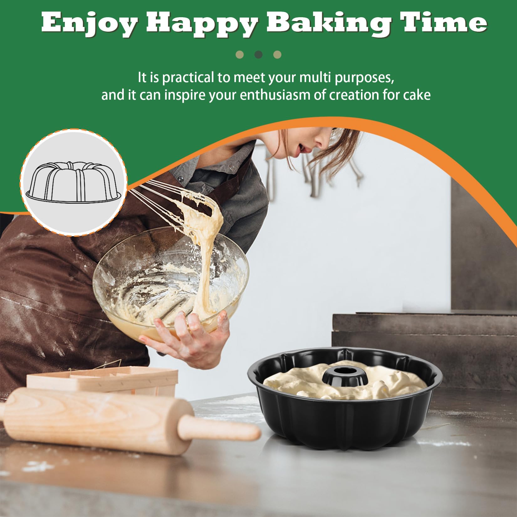 P&P CHEF classic black finish complements any kitchen style.