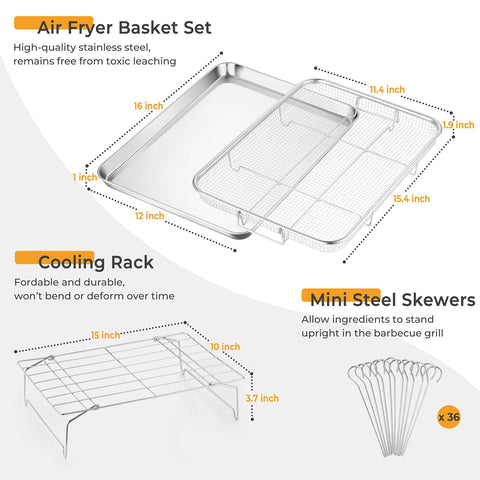 P&P CHEF collapsible cooling rack saves vertical space during busy baking sessions.