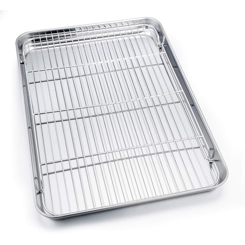 P&P CHEF deep rim prevents sauces from spilling, keeping the oven tidy