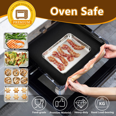 P&P CHEF dishwasher-safe pan and rack for simple maintenance.