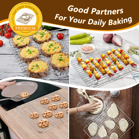 Dishwasher-safe stainless tray and rack by P&P CHEF