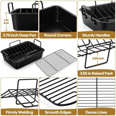 P&P CHEF flat rack for cooling cookies and roasting vegetables.