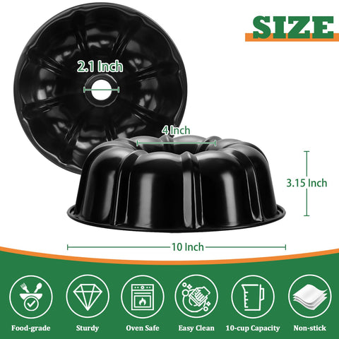 P&P CHEF fluted tube bakeware shows even heat distribution for uniform cakes.