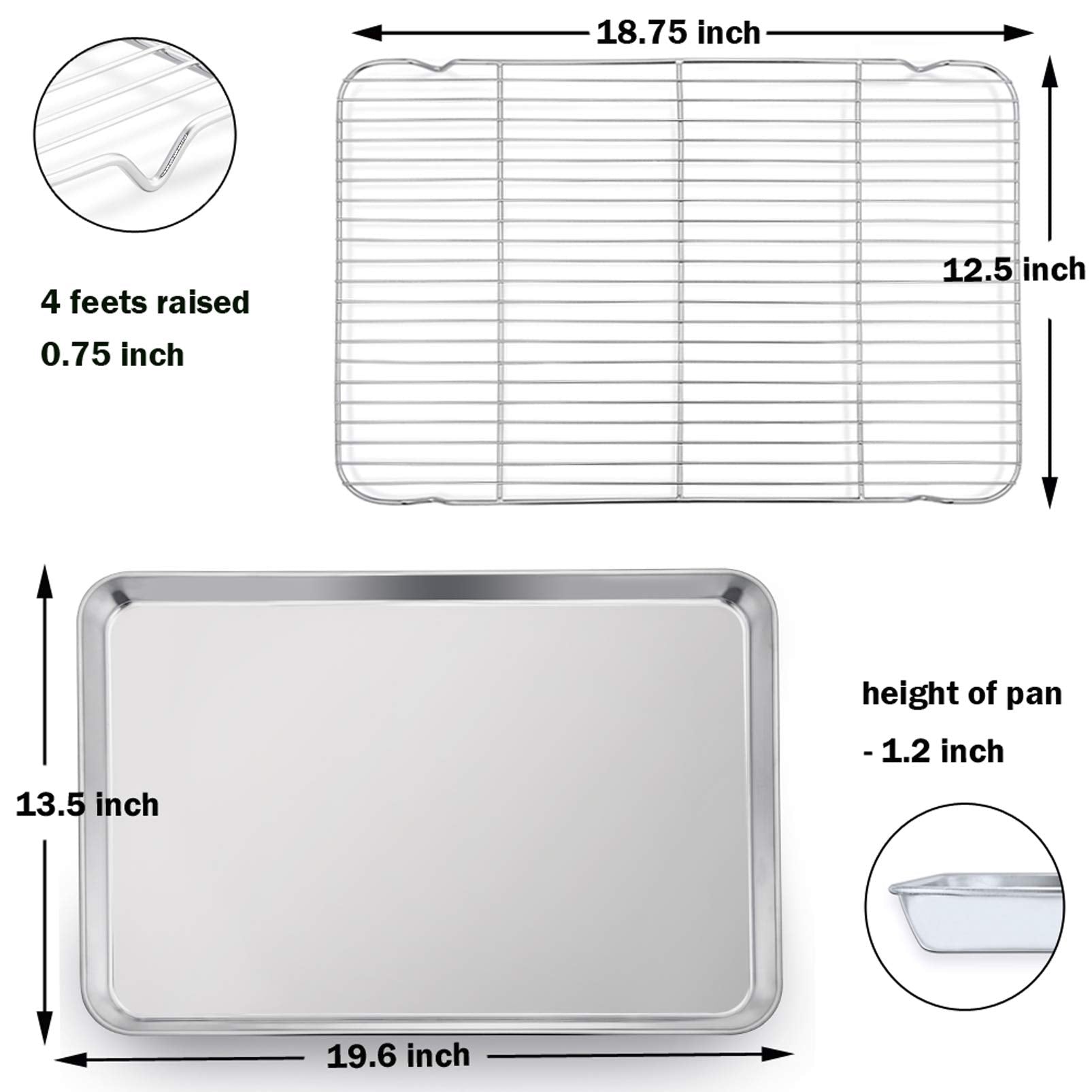 P&P CHEF large-capacity tray holds bigger portions for batch baking