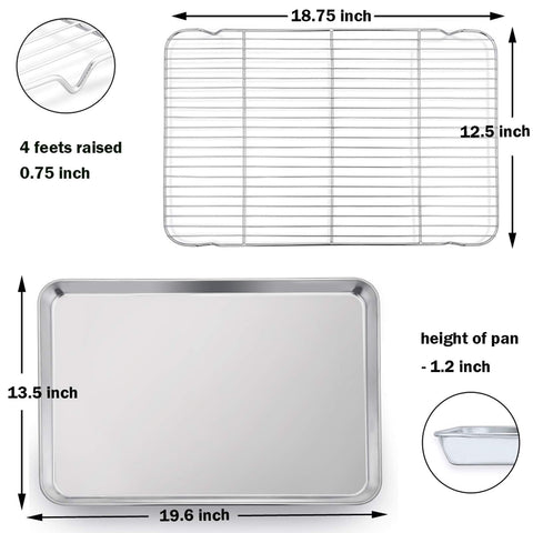 P&P CHEF large-capacity tray holds bigger portions for batch baking