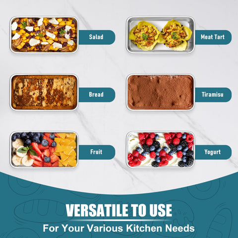 P&P CHEF mini loaf pan oven safe up to 450F for versatile baking.