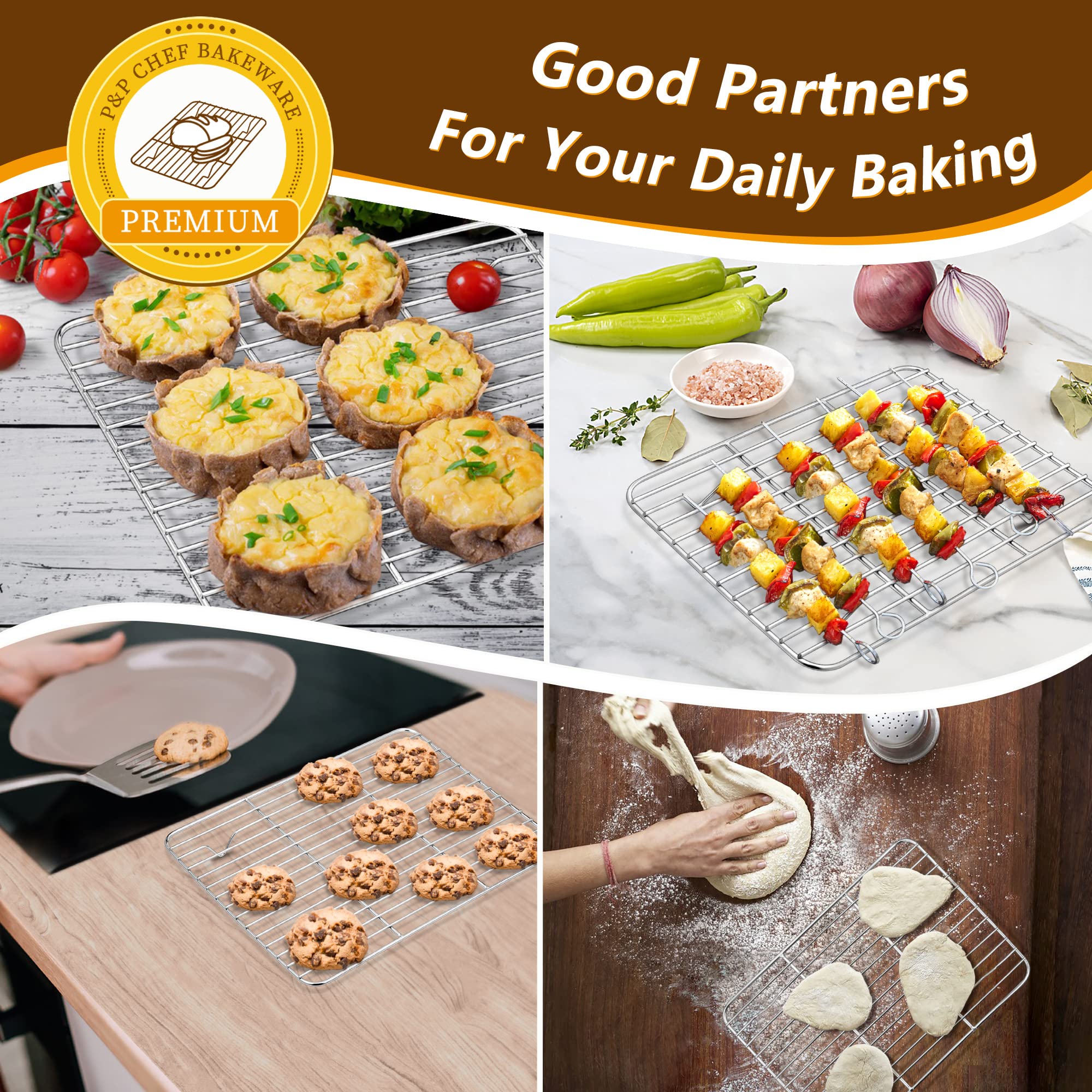 P&P CHEF mirror finish aids easy release and cleanup.