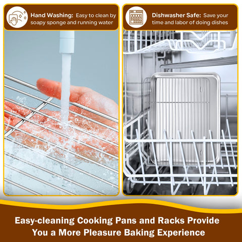 Mirror-finish rack and pan for easy maintenance