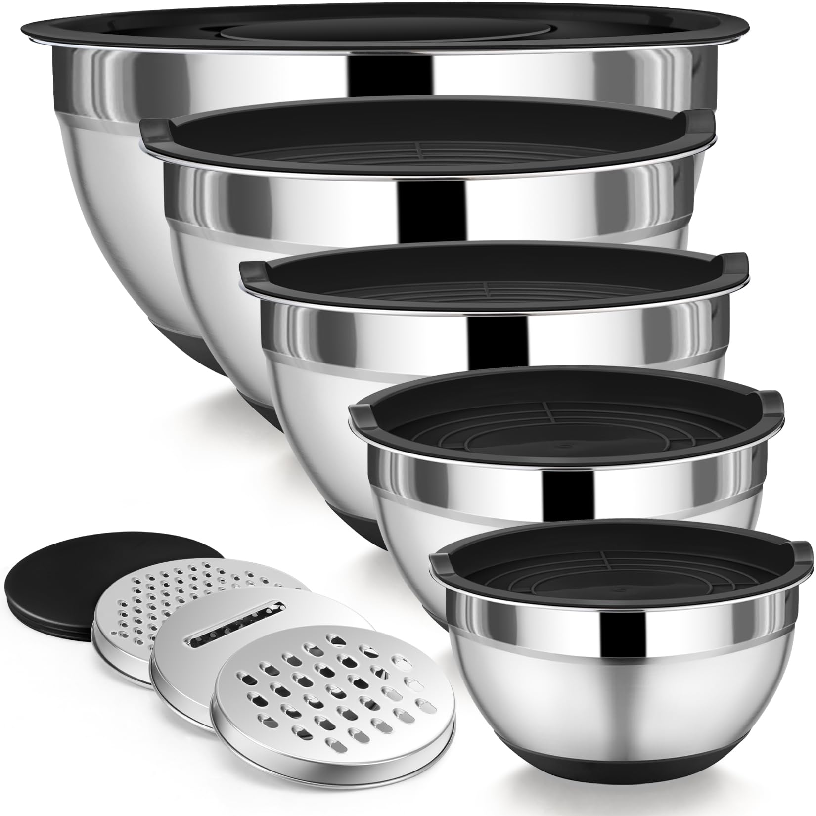 P&P CHEF 1 qt mixing bowl with airtight lid for fresh leftovers.