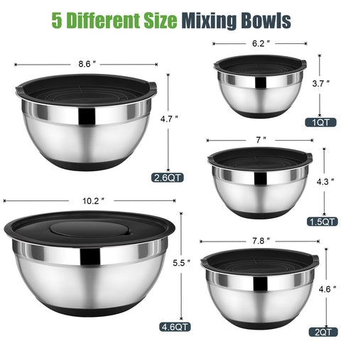P&P CHEF 2 qt mixing bowl with lid for mixing and storage.