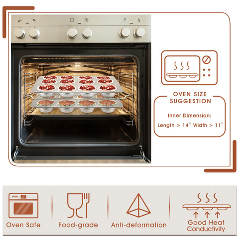 P&P CHEF muffin pan dishwasher safe for easy cleanup.