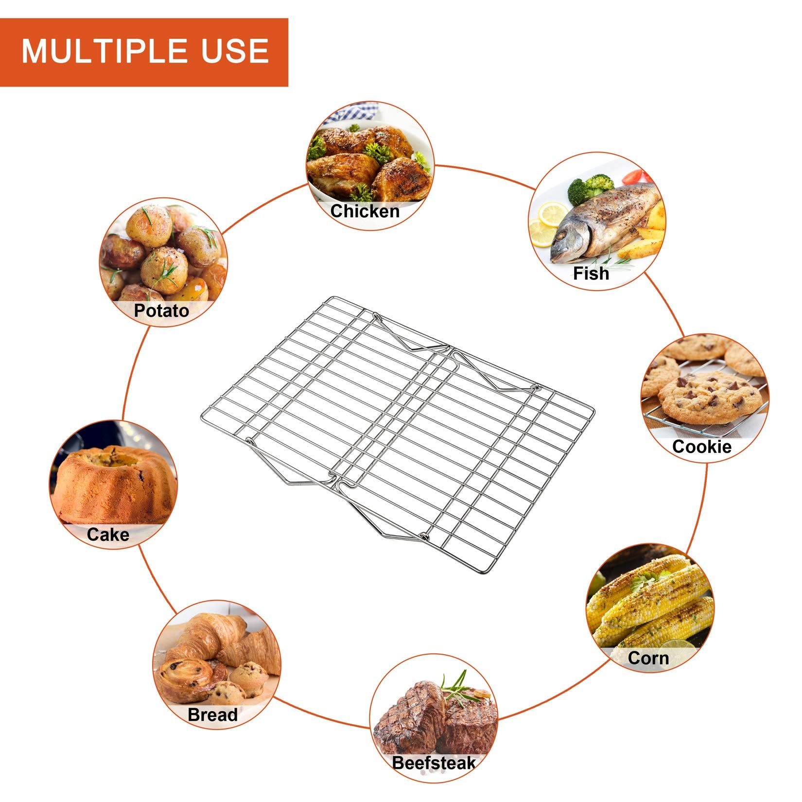 P&P CHEF multi-layer cooling rack fits standard sheet pans 15x10.