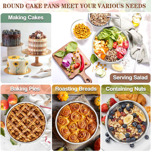 P&P CHEF versatile pans fit cakes, pies, and more.