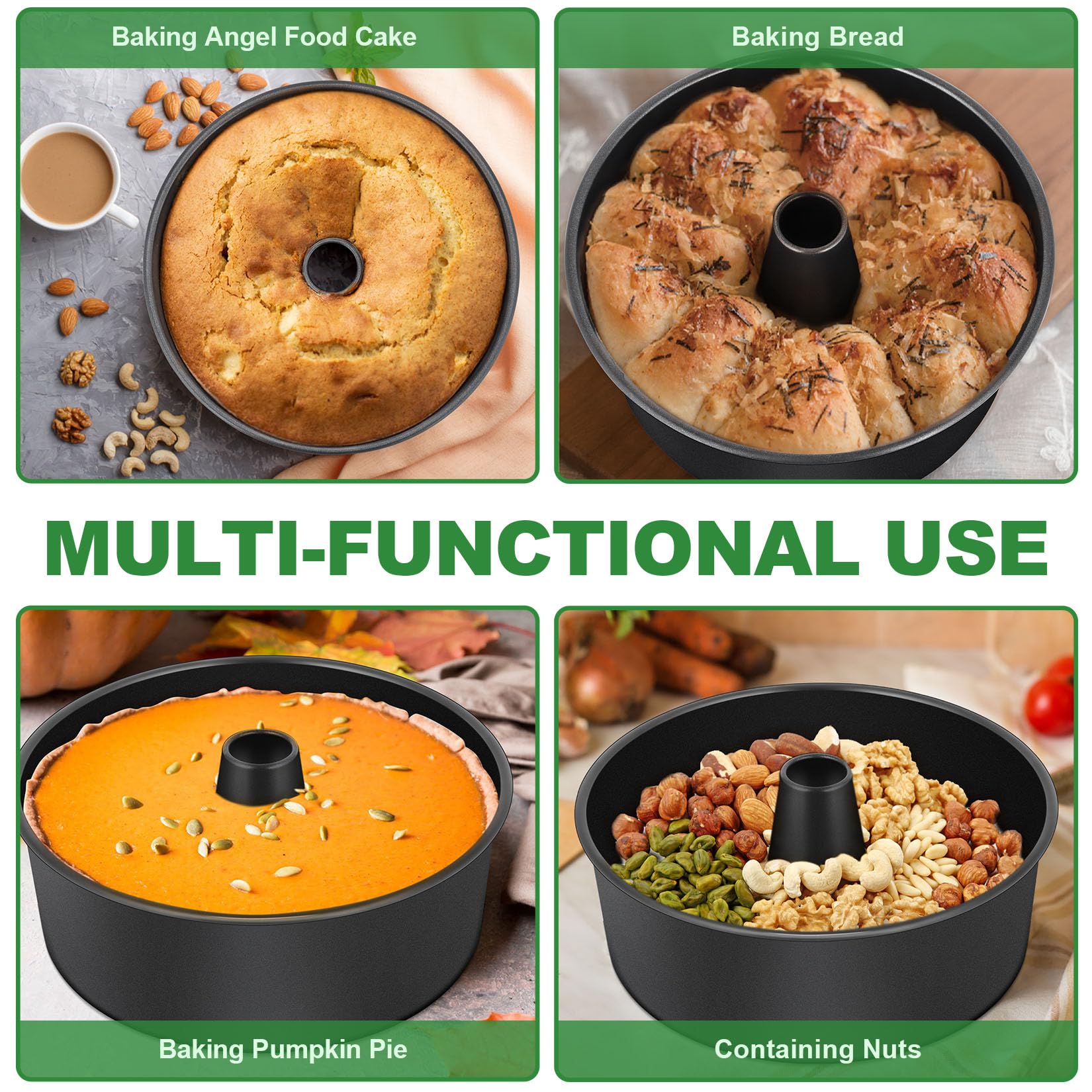 P&P CHEF oven-safe up to 500°F supports versatile baking tasks.