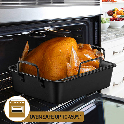 P&P CHEF oven safe up to 450°F for versatile cooking tasks.
