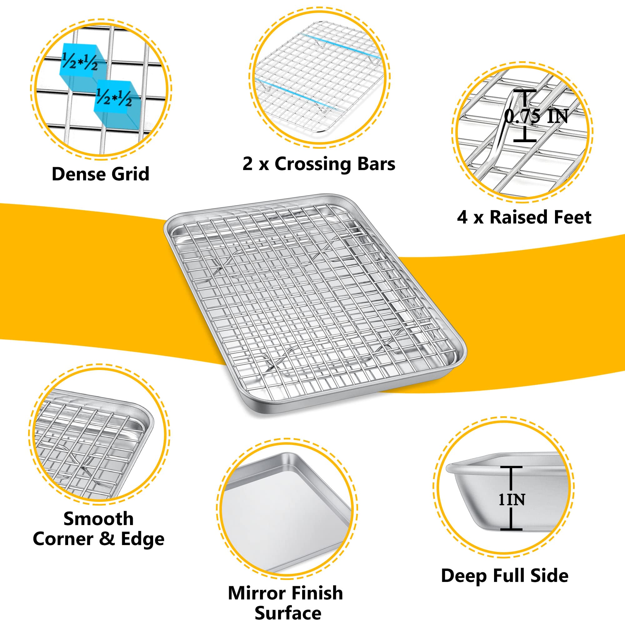 P&P CHEF pan and rack set shown together for versatile baking