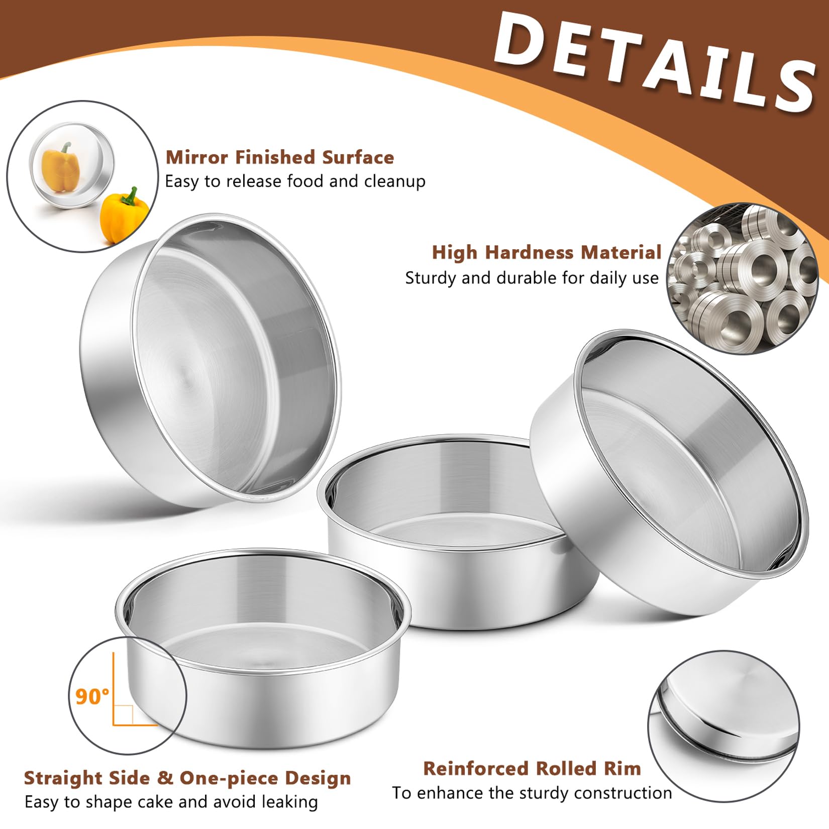 P&P CHEF smooth-edge design facilitates clean cake release.