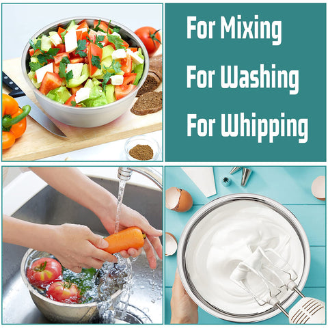 P&P CHEF stackable bowls save cabinet space in busy kitchens.