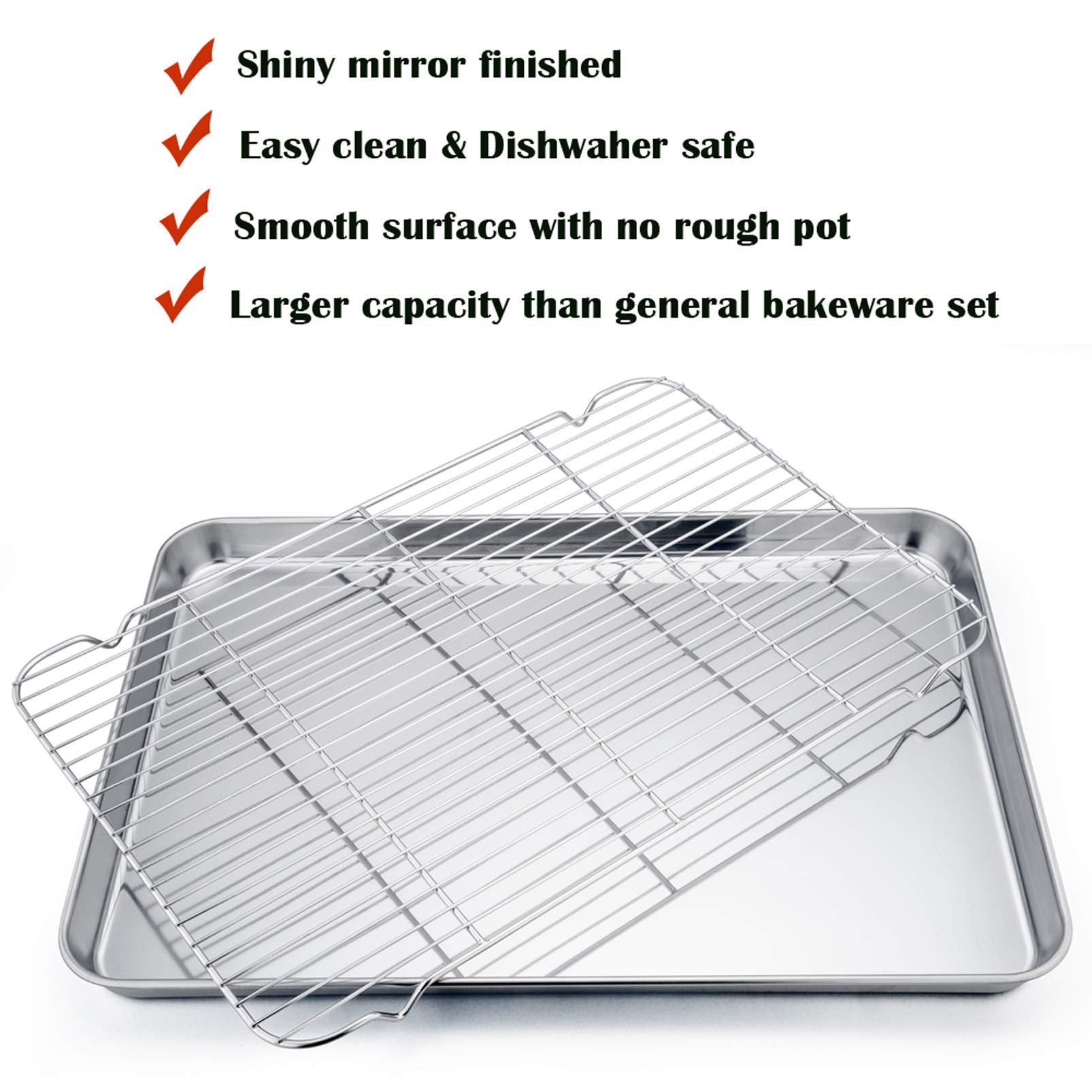 P&P CHEF stainless steel with mirror finish stays shiny and aids easy food release