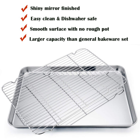 P&P CHEF stainless steel with mirror finish stays shiny and aids easy food release
