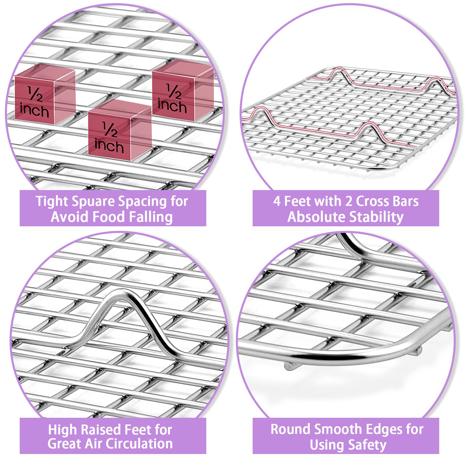 P&P CHEF stainless steel pan and rack assembled for versatile use